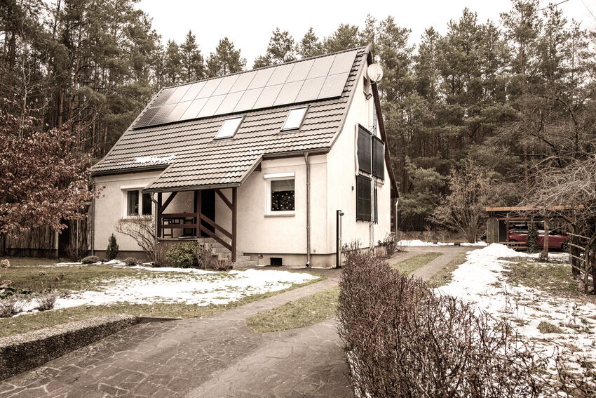 Einfamilienhaus mit Solarthermieanlage
